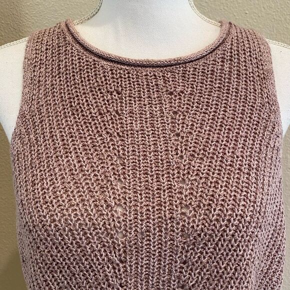 Maurices Sleeveless Knit Sweater in Pink Size L - Picture 4 of 4